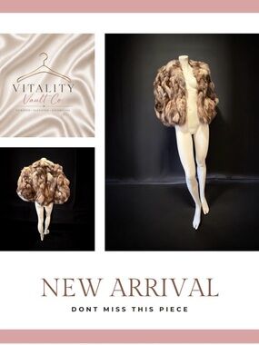 Luxurious Real Natural Brown Fox Fur Jacket - Women's Coat